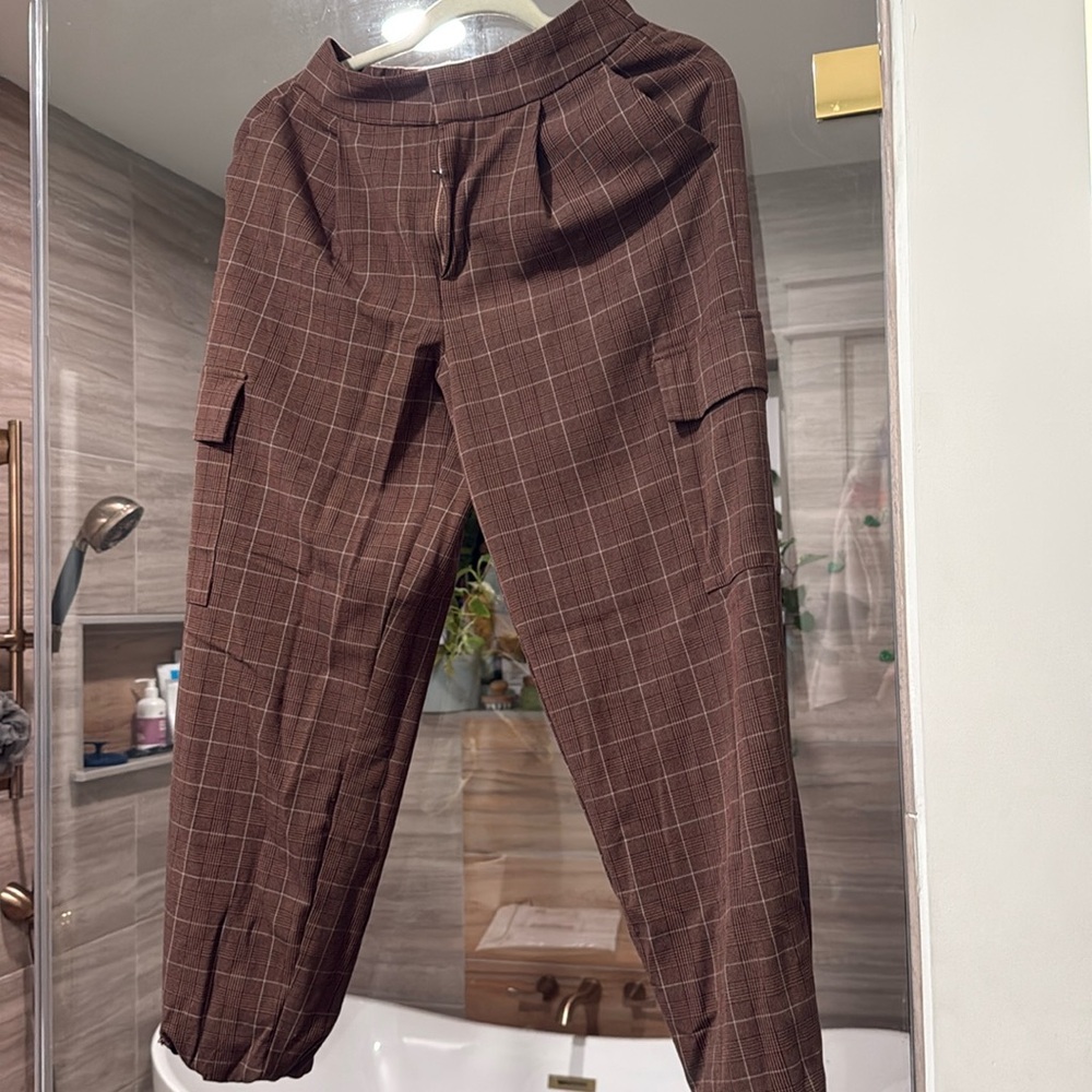Brown Plaid Business Trousers